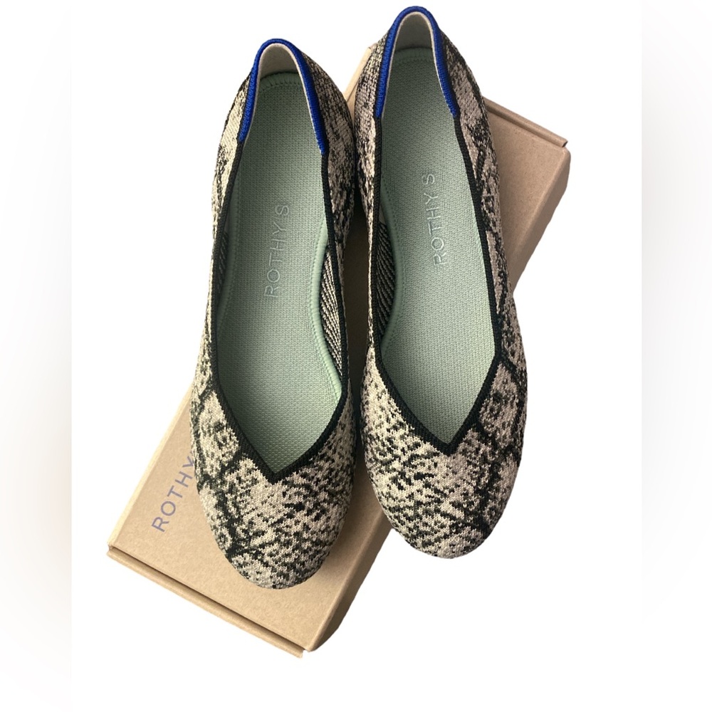 Rothy's The Flat Pebble Grey NIB 7.5